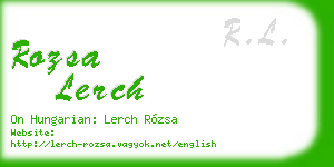 rozsa lerch business card